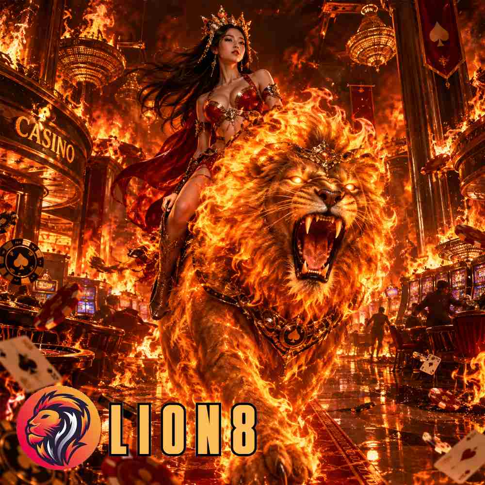 LION8 | Arena Gaming Kompetitif Modern Berkarakter
